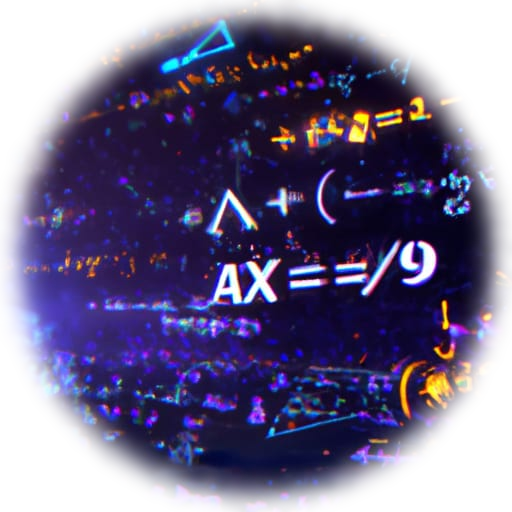 The science button, random equations flying through a virtual space